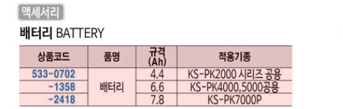 [광성분무기] 배터리 (48622)