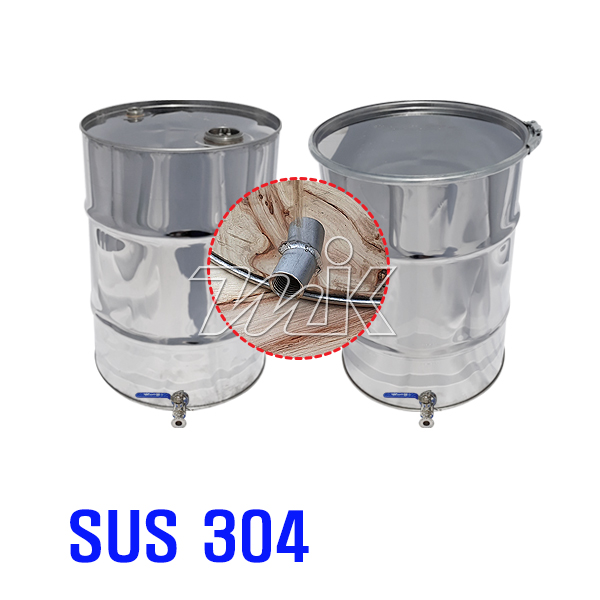 스텐드럼통100L(0.8T) 스텐소켓장착(밀폐/개방형)(20434)