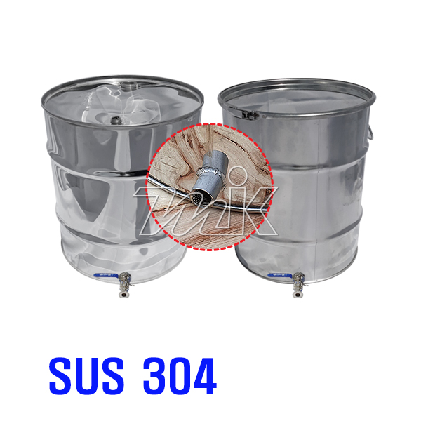 스텐드럼통150L(1T) 스텐소켓장착(밀폐/개방형)(20435)